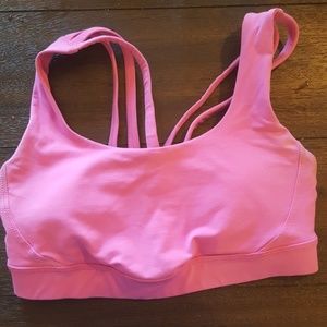 Pink lululemon sports bra